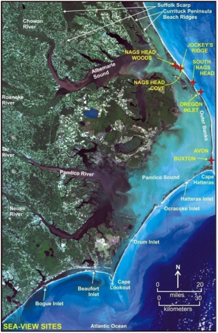 Satellite image of Sea-View site locations