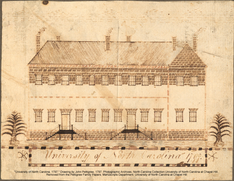 Drawing of a school building.