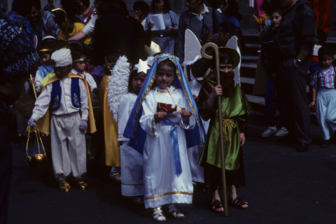 Religious parade in Riobamba, Ecuador 