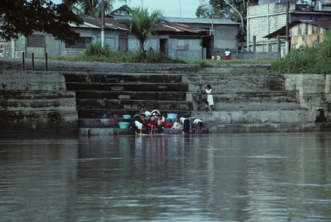 Doing laundry in Coca, Ecuador