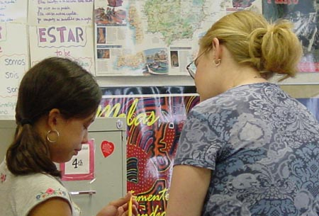 Conference with a student