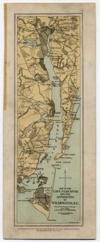 Map of the Cape Fear River and the approaches to Wilmington N.C. circa 1862