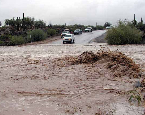 Cars in Flash Flood