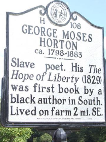 George Moses Horton Historical Marker