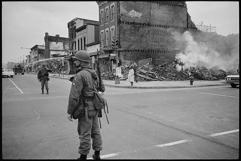 Soldiers in Washington, D.C. during 1968 riot