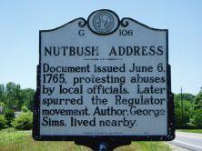 Nutbush Address, North Carolina Highway Historical Marker