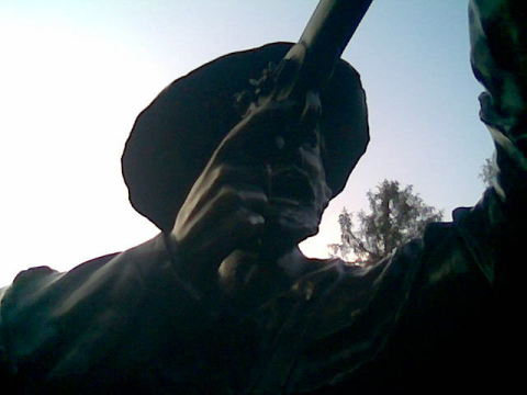 Overmountain Man statue at Sycamore Shoals