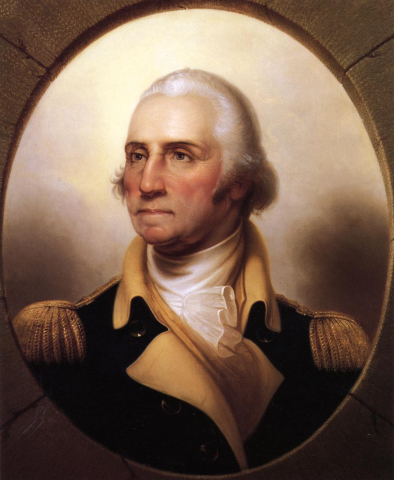 Portrait of George Washington in Continental Army uniform