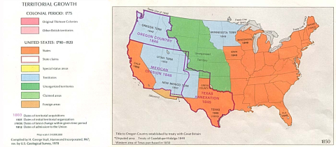 U.S. territorial growth, 1850