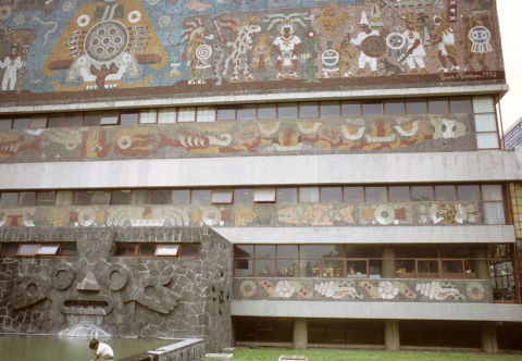 Murals on a University building