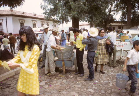 Corn vendor in Pátzcuaro