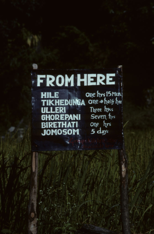 Sign along the trail
