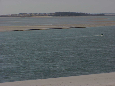 Central section of Bogue inlet: sand bar without vegetation
