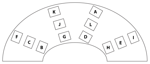 Radial seating chart
