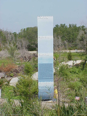Exhibit of hurricane storm surge heights