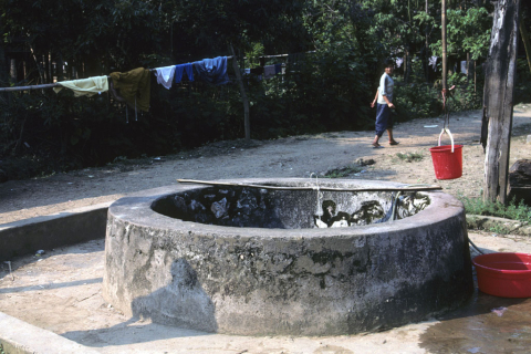 Village well providing community water at Mai Chau
