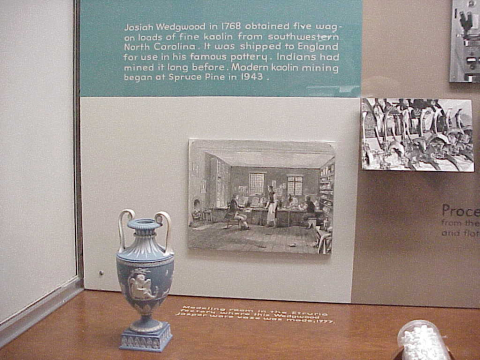 NC white clay used for Wedgwood Pottery