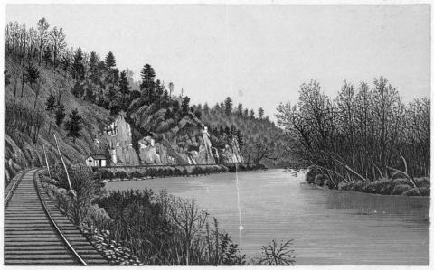 View below Hot Springs