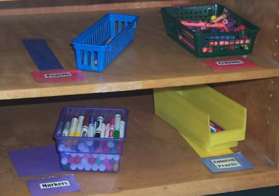 Labeling storage space